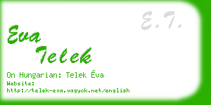 eva telek business card