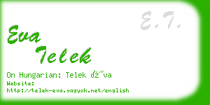 eva telek business card